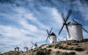 Windmühlen, Consuegra, Toledo, Spanien