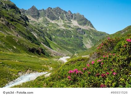 Silvretta-Gebirgsgruppe in Vorarlberg, Österreich